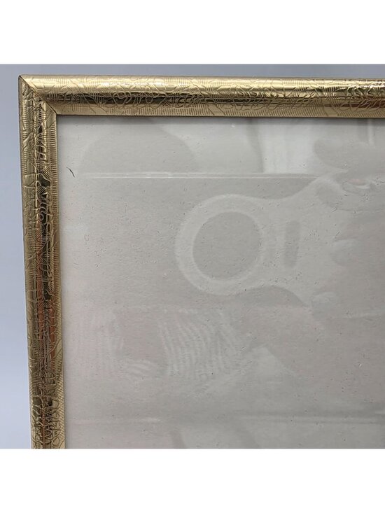 Unbranded Other - Elegant Gold Tone Metal Picture Frame Black Velvet Back Easel Style 8x10